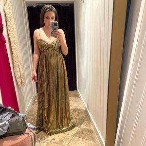 Flying Tomato gold maxi dress